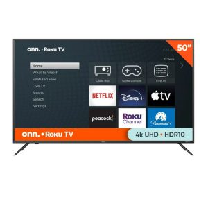 onn. 50” Class 4K UHD (2160P) LED Roku Smart TV HDR
