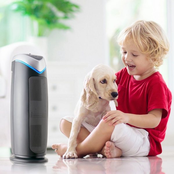 GermGuardian - 22" Air Purifier Tower with True HEPA Pure Filter & UV-C for 743 Sq Ft Rooms - Image 2