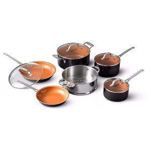 Gotham Steel - Aluminum Non Stick 10pc Cookware Set