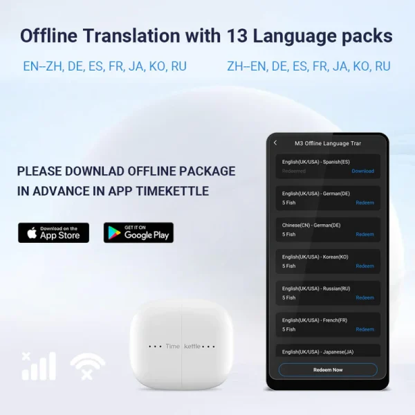 Timekettle M3 Language Translator Earbuds - Image 2