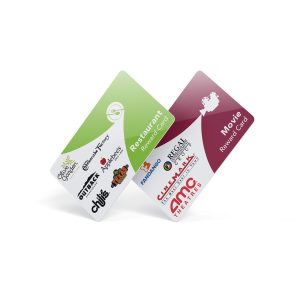 restaurant and movie theater reward card