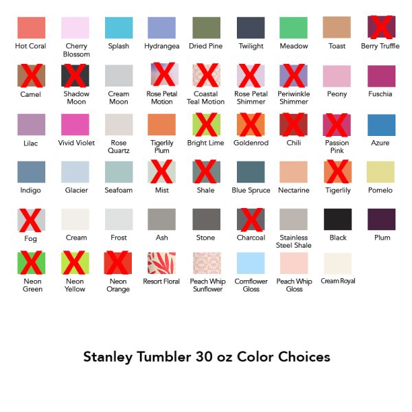 stanley 30 oz quencher colors