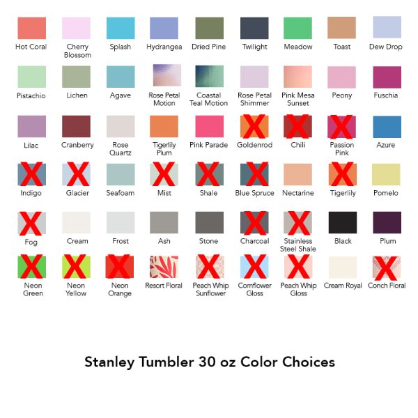 stanley 30 oz tumbler colors