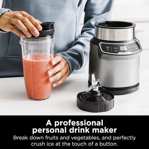 Ninja Nutri Pro Compact Personal Blender, Auto-iQ Technology, for Frozen Drinks, Smoothies, Sauces & More, with To-Go Cups & Spout Lids - Image 5