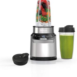 Ninja Nutri Pro Compact Personal Blender, Auto-iQ Technology, for Frozen Drinks, Smoothies, Sauces & More, with To-Go Cups & Spout Lids